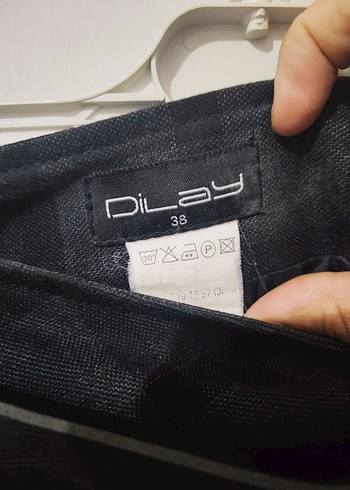 Tokalı Gri Midi Etek - Görsel 5