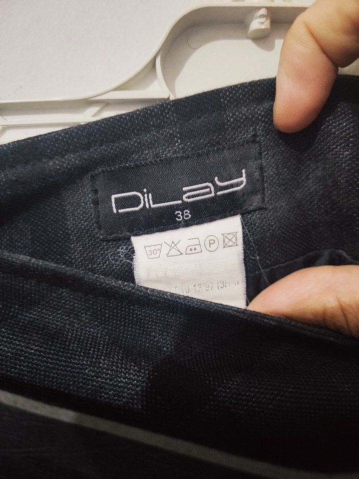 Tokalı Gri Midi Etek - Görsel 5