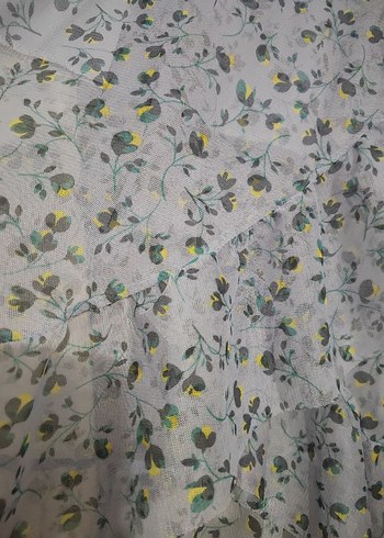 Lila Çiçek Desenli Tül Katlı Etek - Çok Şık ve Hafif - Görsel 6