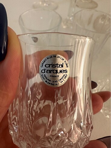 Beden beyaz Renk Kristal 6 lı kadeh