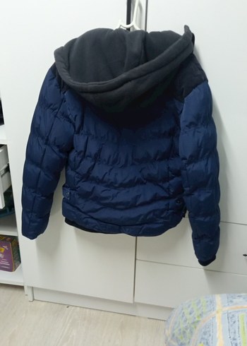 xs Beden Fermuarlı/Çıtçıtlı Lacivert Erkek Mont