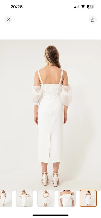 38 Beden beyaz Renk Nikah nişan elbisesi lafaba marka