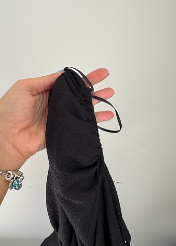 Koton Siyah Kadın Uzun Kollu crop Bluz