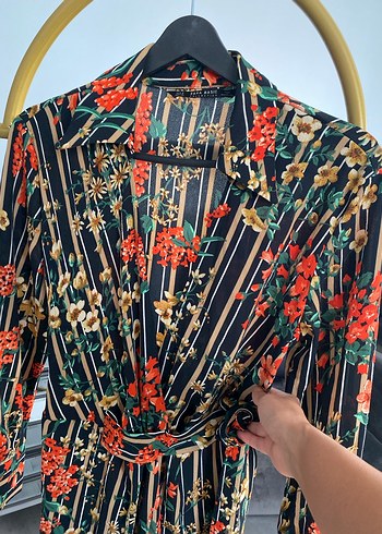 s Beden Çiçek Desenli Uzun Bohem Kimono