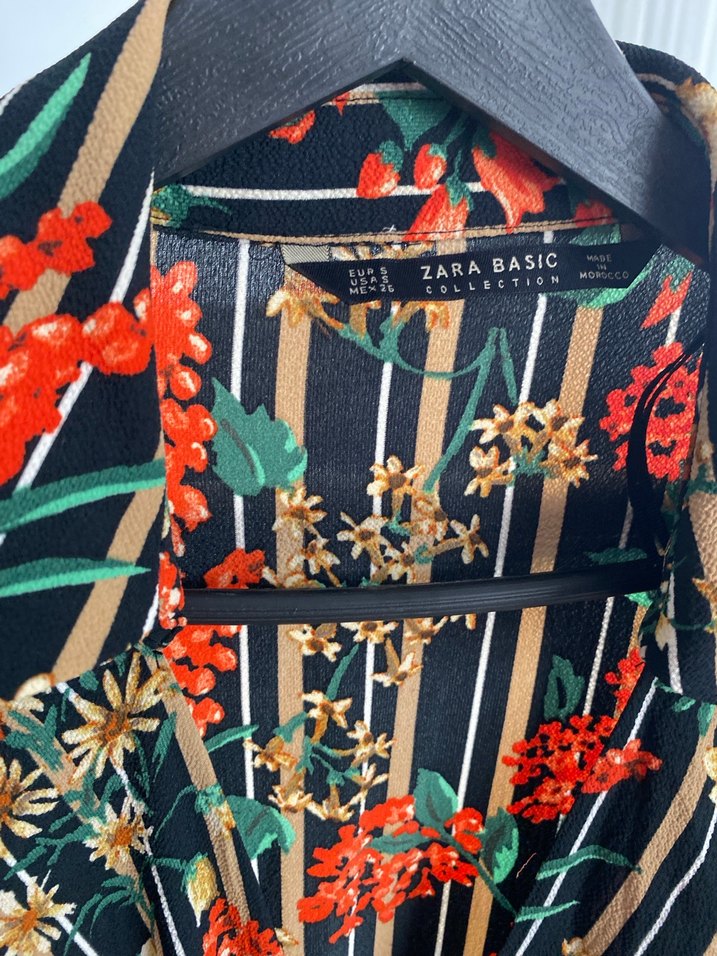 Çiçek Desenli Uzun Bohem Kimono - Görsel 3