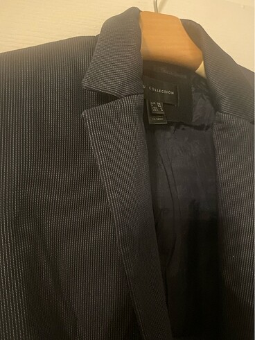 Siyah çizgili Ceket takım pantolon - Görsel 2