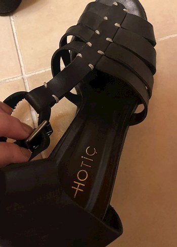 39 Beden siyah Renk Siyah Gotik Tokalı Dolgu Topuklu Kadın Ayakkabı