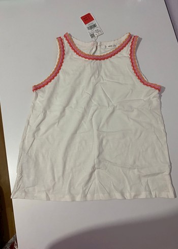 Kız Çocuk Beyaz Fırfırlı Pamuklu Atlet - Görsel 2