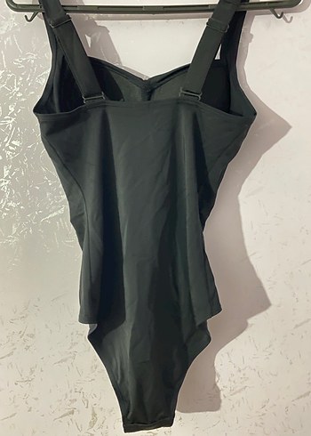 Siyah Drapeli Strappy Kadın Mayo - Görsel 2