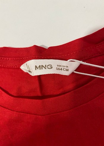 Kız Çocuk Kırmızı Kısa Kollu Baskılı Tişört - Görsel 3