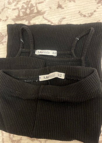 Siyah Askılı Bebek Kız Takımı - Görsel 2