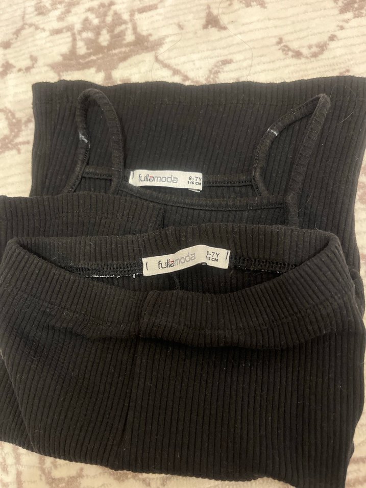 Siyah Askılı Bebek Kız Takımı - Görsel 2