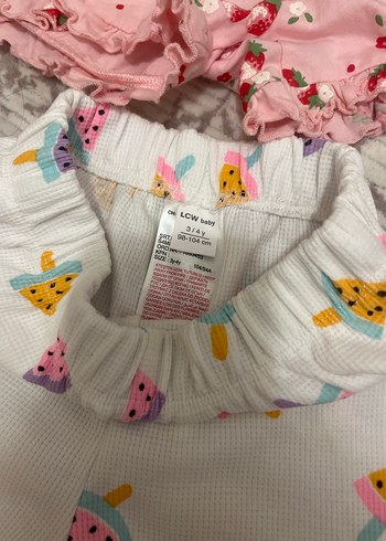 Kız Çocuk Renkli Pamuklu Fırfırlı Şort - Görsel 3