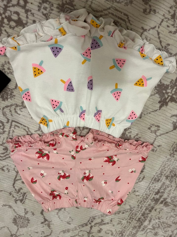 Kız Çocuk Renkli Pamuklu Fırfırlı Şort - Görsel 2