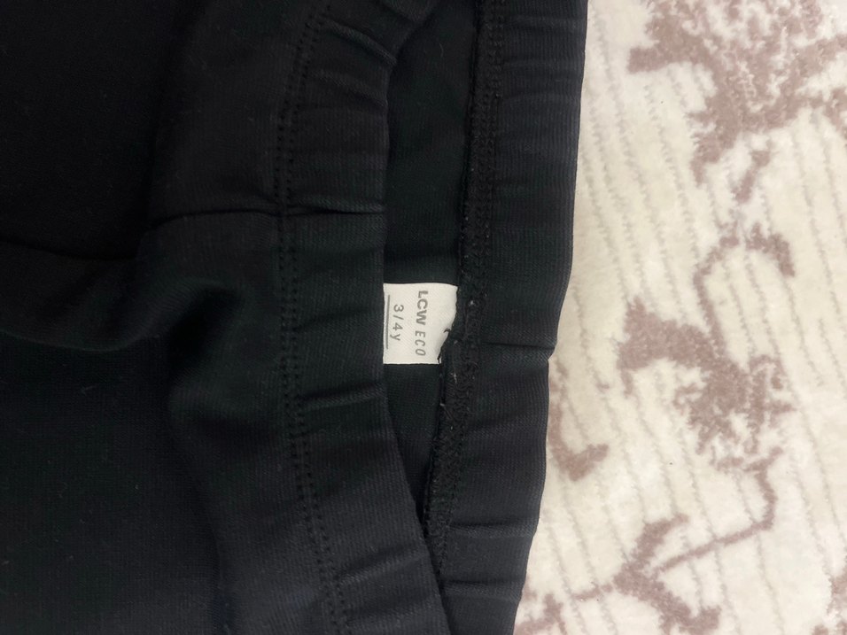 Kızlar için Siyah Fitted Street Wear Tayt - Görsel 2