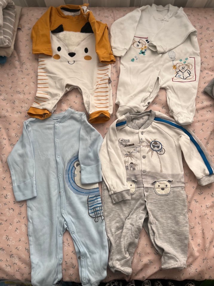 Mavi Pamuklu Bebek Hastane Tulumu - Görsel 2