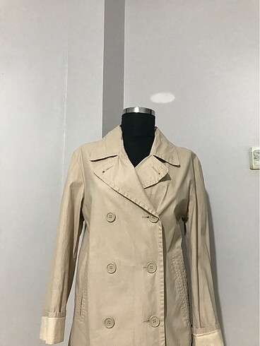 Benetton mumlu kumaş trench