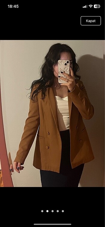 Trendyol & Milla taba blazer ceket