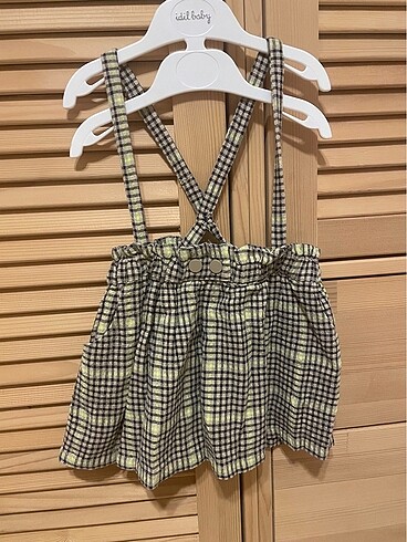Zara elbise kareli yeşil 2 yaş