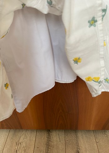 Zara Beyaz Çiçek Desenli Kız Çocuk Elbise lavra zara 2 yaş