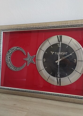 Diğer Türk Bayraklı Tablo - Duvar saati 