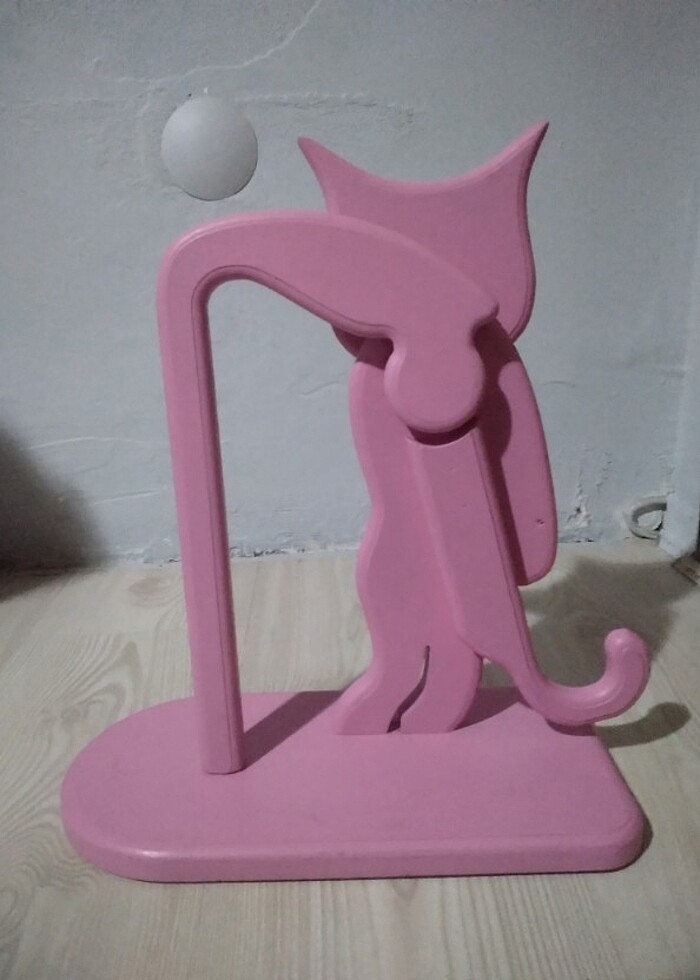 Kedi Figürü Kağıt Peçetelik Tahta - Görsel 2