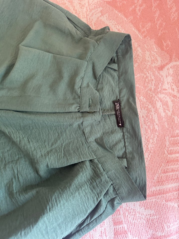 Koyu Yeşil Kadın Kumaş Pantolon - Görsel 4