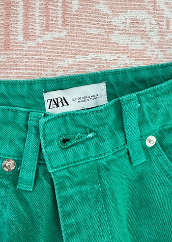 Yeşil Midi Kumaş Kadın Pantolon - Görsel 4