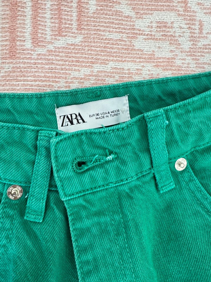 Yeşil Midi Kumaş Kadın Pantolon - Görsel 4