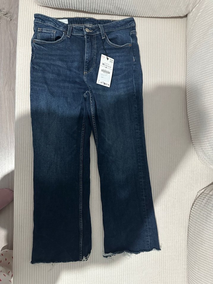 Gri Midi Boy Kadın Denim Pantolon - Görsel 2