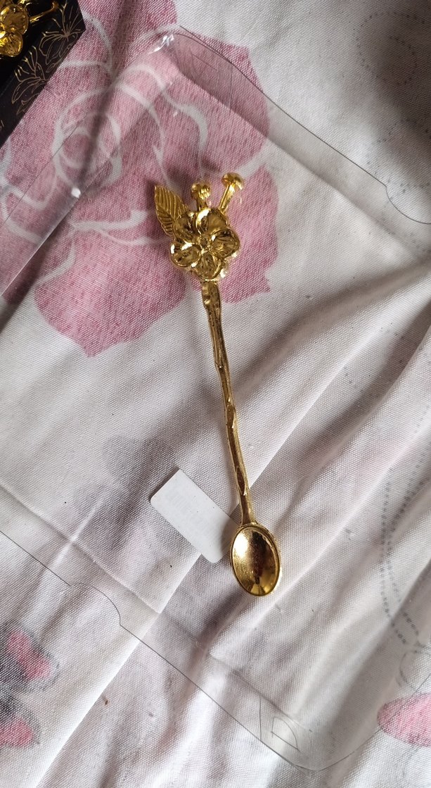 Altın Renkli Dekoratif Çay Kaşıkları - Görsel 2