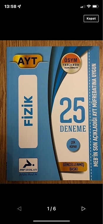 Palme AYT Fizik + PRF AYT Deneme Seti