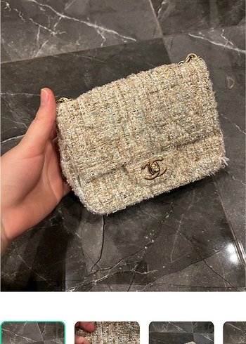 Chanel Bej Orgu Kadin Yun Canta