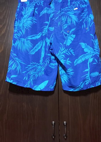 #Mudo Erkek Mavi Palmiye Desenli Şort mayo - Görsel 5