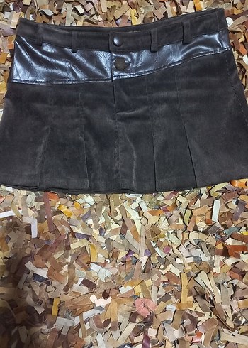 #Kahverengi  Mini Etek - Görsel 6