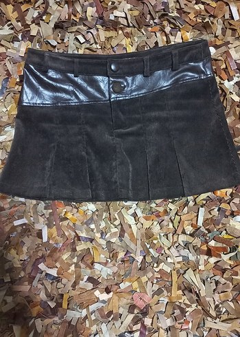 #Kahverengi  Mini Etek - Görsel 5