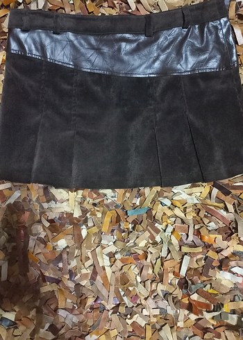 #Kahverengi  Mini Etek - Görsel 2