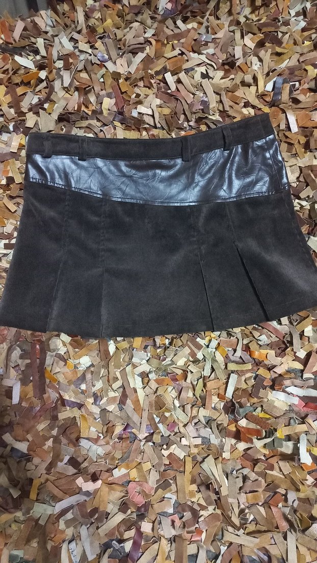 #Kahverengi  Mini Etek - Görsel 3