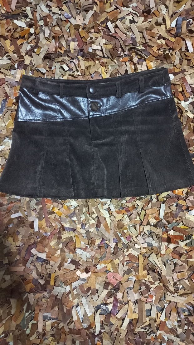 #Kahverengi  Mini Etek - Görsel 5