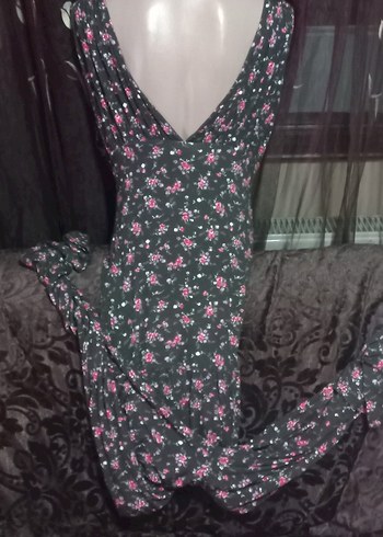 #Beymen Pembe Çiçekli V Yakalı Bohem Tulum - Görsel 8