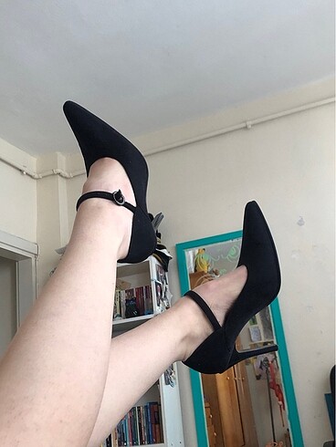 37 Beden siyah Renk vintage siyah süet topuklu ayakkabı