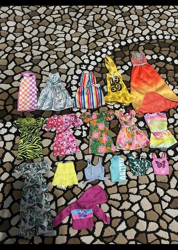 Barbie Renkli Kıyafetleri toplu fıyat