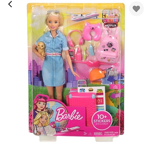 Barbie seyahatte bebek ve ev dışı set