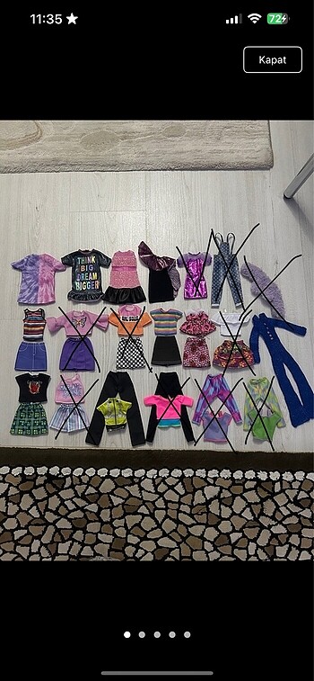 Beden Barbie kıyafetler adet fıyattır