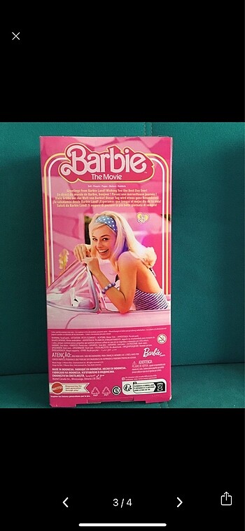  Beden Barbie movie pembe elbiseli bebek