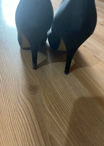 Siyah Taşlı Platform Topuklu Kadın Abiye Ayakkabı - Görsel 8