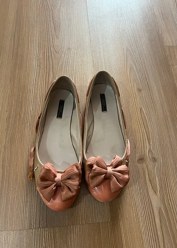 Bej Dolgu Topuklu Fiyonklu Kadın Babet - Görsel 4
