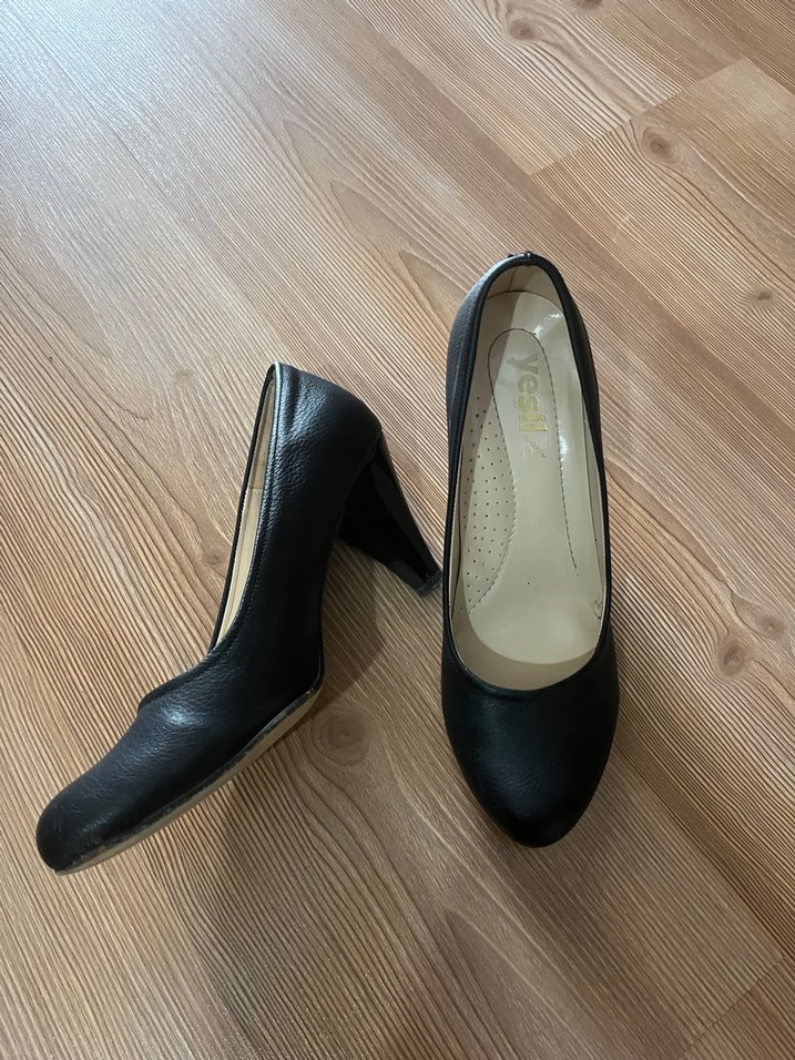 Siyah Tokalı Stiletto Topuklu Kadın Ayakkabı - Görsel 3