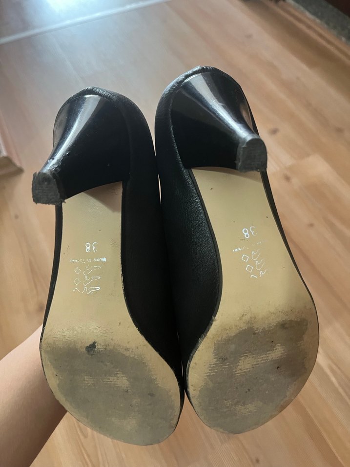 Siyah Tokalı Stiletto Topuklu Kadın Ayakkabı - Görsel 4