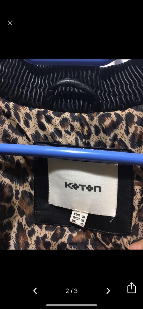 Kadın Siyah Deri Fermuarlı Biker Ceket - Görsel 3